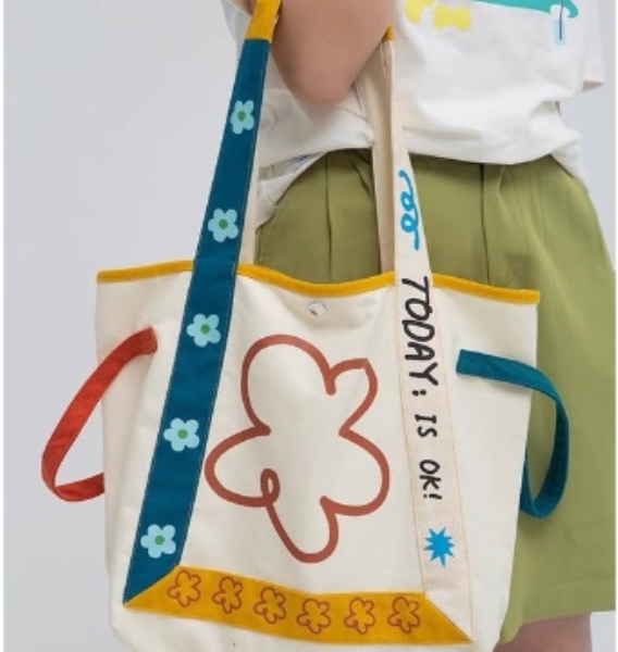 Korean patterned canvas bag